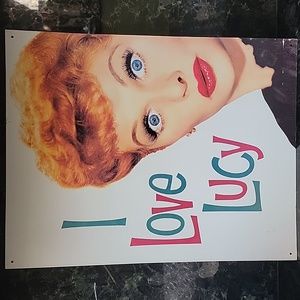 Metal Sign "I Love Lucy" Wall Decor 12.5in X 16in